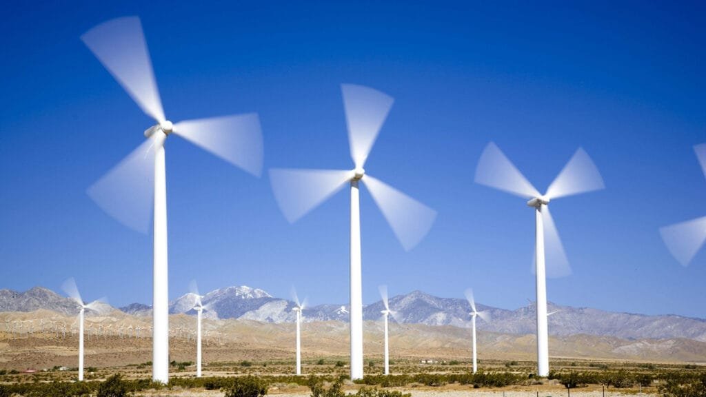 Molinos de energía eólica.