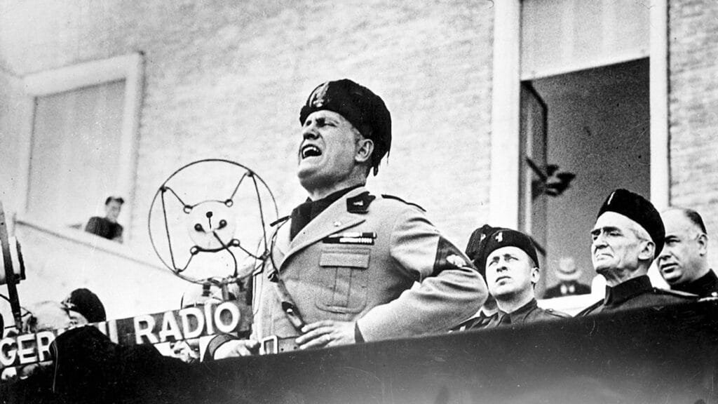 Benito Mussolini, dictador italiano.