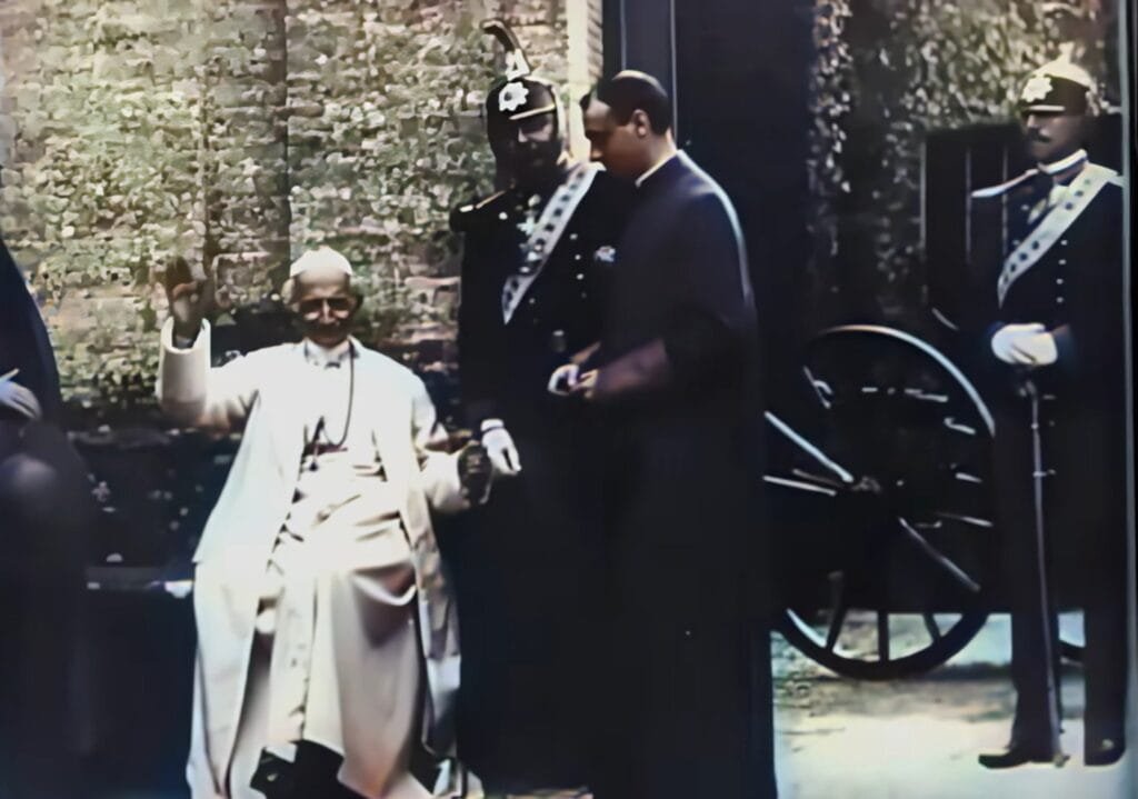 Fotograma del Papa XIII filmado por primera vez