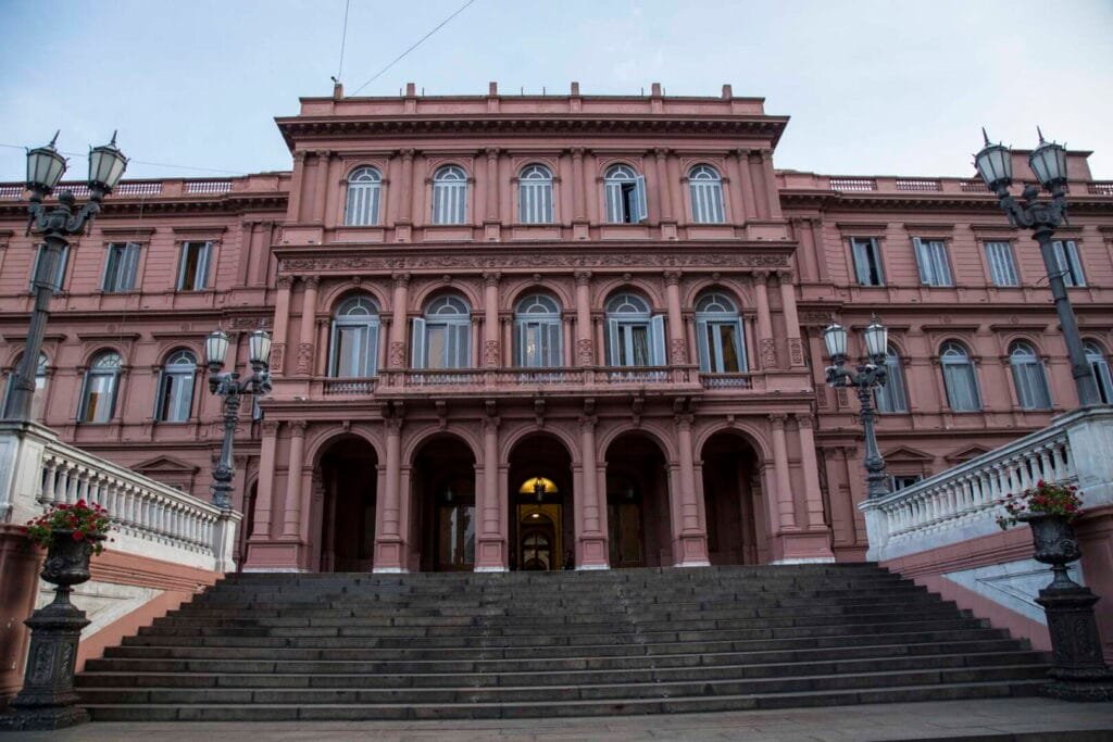 Fachada exterior de la Casa Rosada